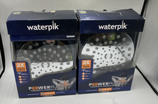 Lot of 2 - Waterpik 8-Spray 1.8 GPM 7 in. Rain Shower Head Chrome Power Pulse