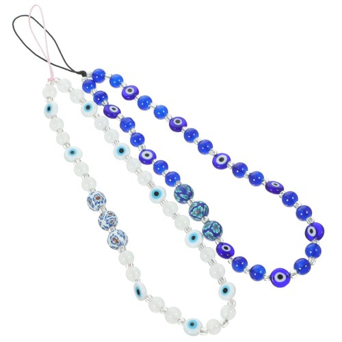 2 Pcs Lanyard Beads Miss Beaded Phone Wristlet Accessories for Mobiles - 第 3/12 張圖片