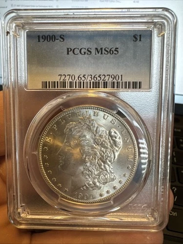 1900-S Morgan Silver Dollar Coin PCGS MS65