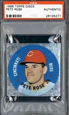1968 Topps Disc Discs Pete Rose - PSA Authentic