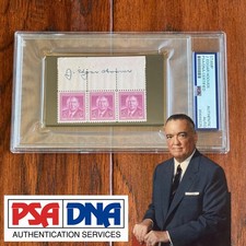 J. EDGAR HOOVER FBI Director Autograph SUPREME COURT Stamp Set Signed * PSA