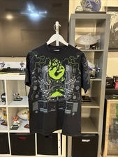 *RARE* Vintage 90s Single Stitch Taz Looney Tunes Cyber Robot Tech AOP BOOT Tee