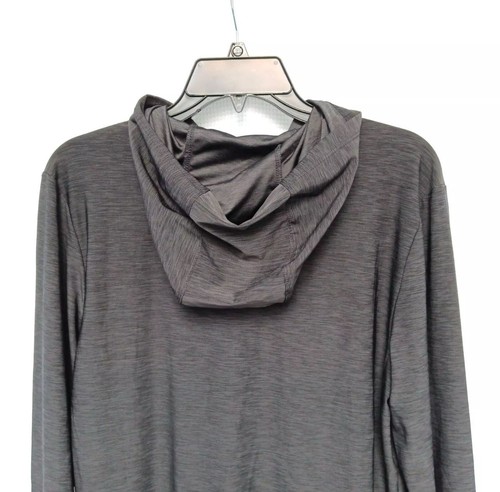 Asics Hooded Jersey  Pull Over Men's Size S Soft Lightweight Heathered Grey - Picture 5 of 12