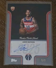 2025-26 Topps Jamir Watkins Rookie Photo Shoot Auto RC 1/1 Wizards FSU