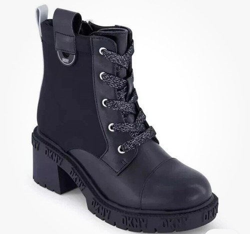 DKNY Mädchen Hayley Kampfstiefel schwarz Größe 11 - Bild 2 von 5