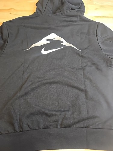 Nike Trail Magic Hour Medium Dri-FIT Running Hoodie HJ3570-010 Black White - Picture 7 of 7