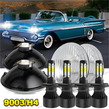 For 1958-1975 Chevy Impala El Camino 5.75 5 34 Led Headlights Hilo 4x