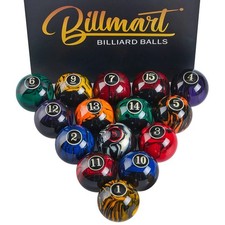 Billmart Billiard Balls Pool Table Accessories 2-1/4 Regulation Size 16 Pool Bal