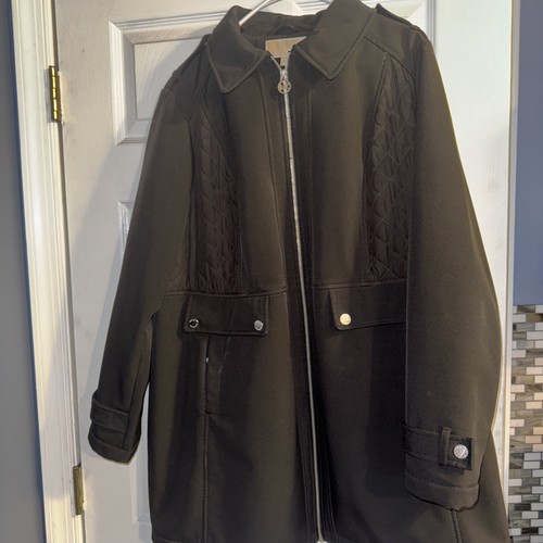 Gently Loved Michael Kors grauer Damenmantel mit durchgehendem Reißverschluss, Gr. 1X - Bild 1 von 7