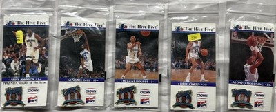 The Hive Five Charlotte Hornets 1992 NBA Rookie Card Set COMPLETE SET 5 out of 5