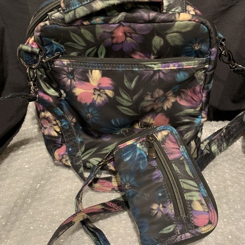 Lug Ranger Purse in Bloom Black Floral Flowers Multicolored/matching Wallet - Picture 15 of 15