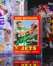 1971 Topps #19 Don Maynard Autograph Green Ink