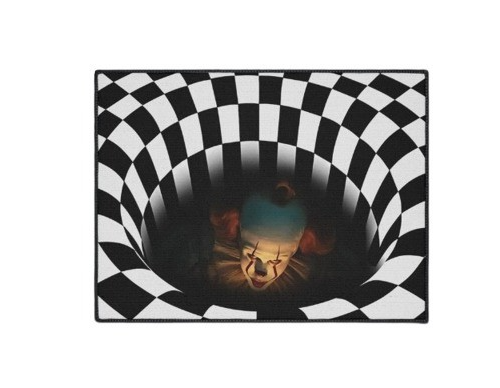 Halloween IT Pennywise Clown Falle 3D Druck Willkommen Matte Teppich 24 x 16 Neu