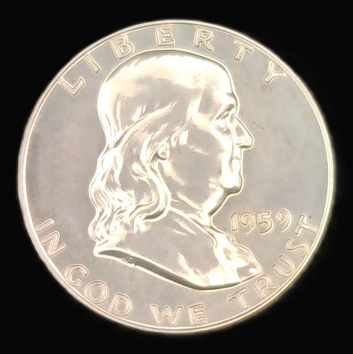 1959 Franklin PROOF Half Dollar CHOICE BRILLIANT VERY NICE 90% Silver