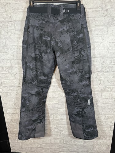 NWT Stio Men’s Environ Gray Black Camo Outerwear Waterproof Pants Size Small - Picture 7 of 7