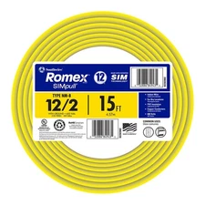 Southwire Romex Type NM-B 12/2 with Ground, 15 ft.