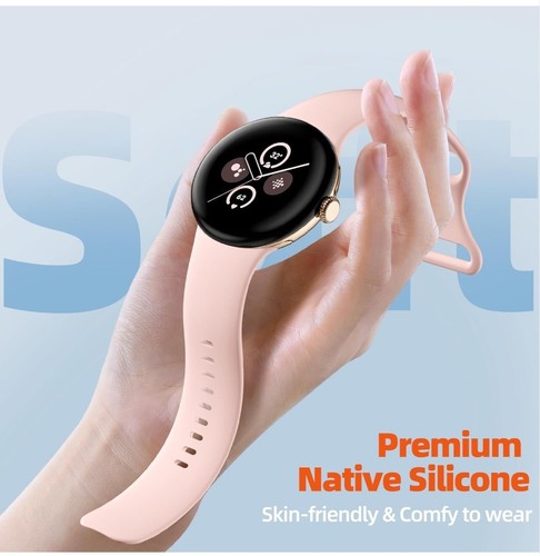Google Pixel Watch 1 2 3 41mm Band für Unisex, 6er Pack Soft Silikon Wasserdicht - Bild 5 von 5