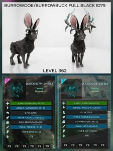 BURROWDOE BURROWBUCK  Embryo Level 362 Ark Ascended Official PVE PC/XBOX/PS5