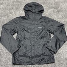 Columbia Jacket Womens Medium Black Arcadia II Omni Tech Hooded Rain Waterproof