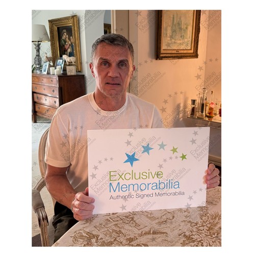 Paolo Maldini Signed Italy 2022 Home Football Shirt. Icon Frame - Picture 4 of 5