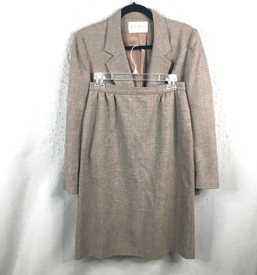 Suits Galore by Jim Baldwin Skirt Suit Womens 10 Gray Glenn Plaid Old Money Wool