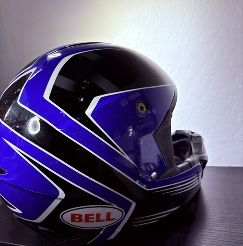 Bell Motorcycle Helmet Bell Blue Black SX-1 Racing Moto X Size L We love offers! - Picture 9 of 24