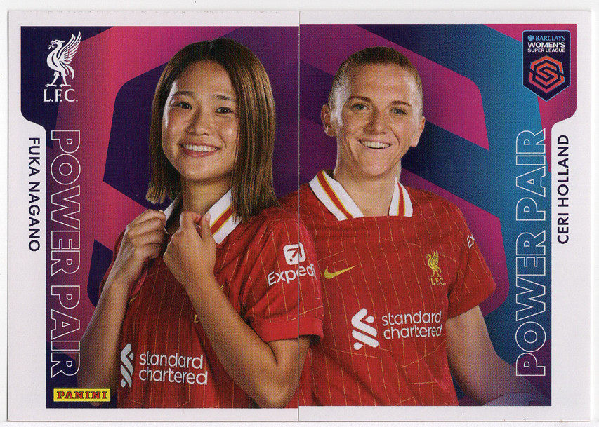 273 & 274 Fuka Nagano / Ceri Holland Panini Barclays Womens League 2025 Stickers