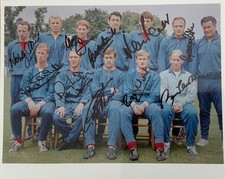 1966 England multi 10 signatures signed 10x8 Image C photo RACC Trusted ACGCert