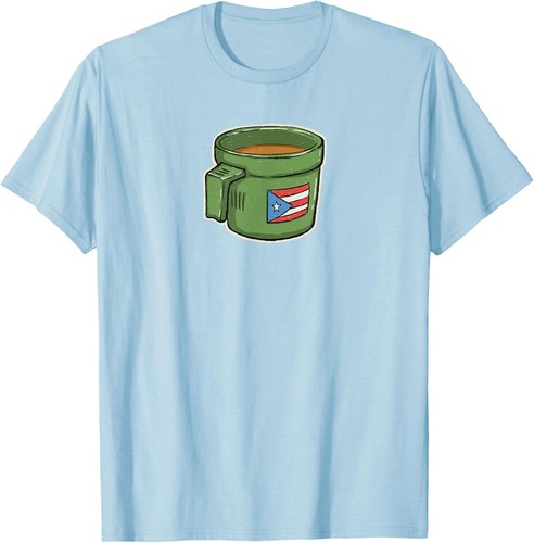 Tacita de Mantequilla Cafe Puerto Rico Bandera Boricua T-Shirt Hoodie - Picture 9 of 13