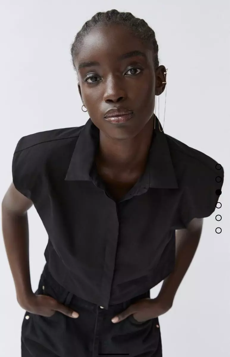 Zara padded online shoulder top