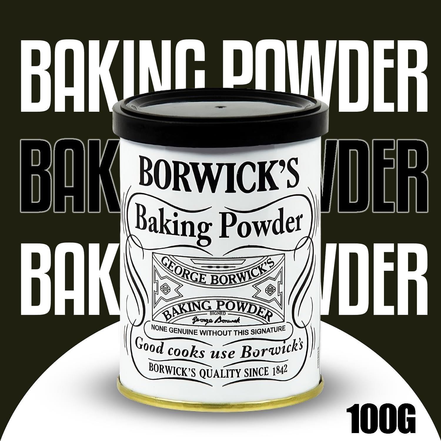 Borwick's Baking Powder Tin Light and Fluffy Baked Delicious Flavour