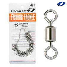 OCEAN CAT American Fishing Rolling Barrel Swivels Stainless Steel Tackle Kit