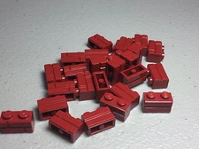 LEGO Lot of 25 Masonry Profile Bricks 1x2 Dark Red - NEW- Authentic LEGO 98283