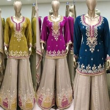 Pakistani Women Eid Dress Salwar Kameez Ready made Suits Wedding Party 3 Piece