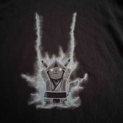 Pokemon Pikachu vs/x Raiden Mortal Kombat LS mens XL black Lightning Thunderbolt