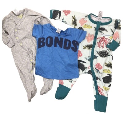 Bonds Baby Lot Boys Sz 000 Zippy Newbies Top Z6 UK