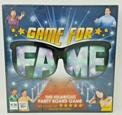 Game For Fame The Hilarious Party Board Game Ages 10+ 4-16 Players NEW Sealed 