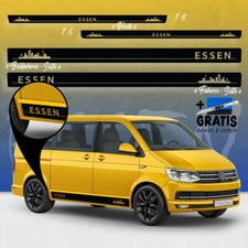 Seiten-Streifen Aufkleber-Set, komp. mit VW T5/T6 - Skyline Stadt Essen O Seiten-Streifen Aufkleber-Set, komp. mit VW T5/T6 - Skyline Stadt Essen O