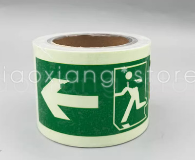 332028L Tape Self-Luminous Indicator Tape Left Arrow 8CM Wide 10M Long