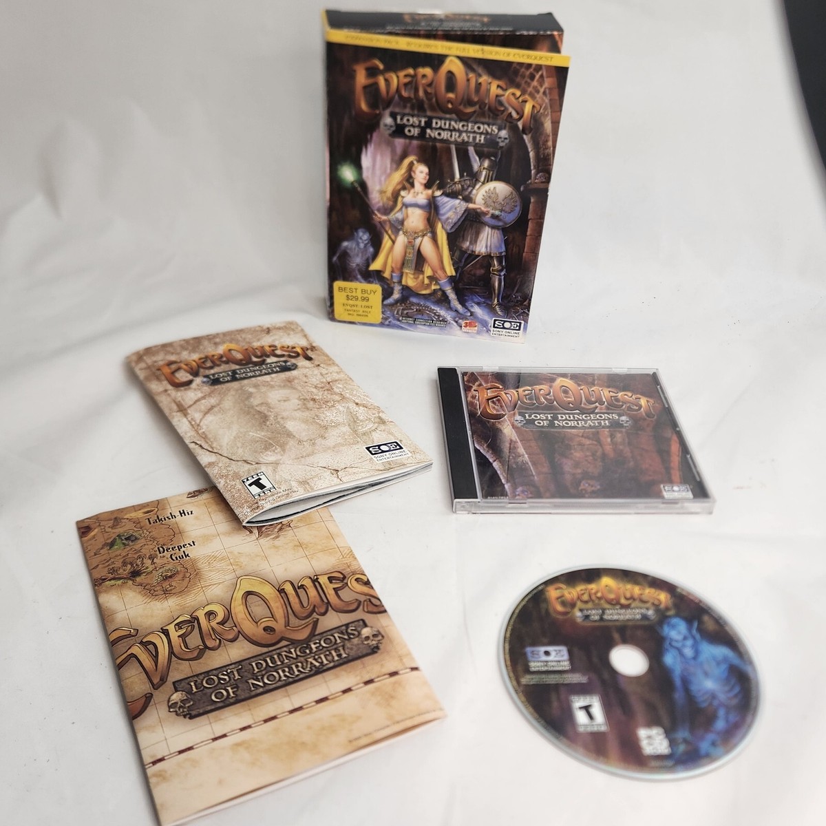 EverQuest Lost Dungeons Of Norrath PC - Extension Avec Manuel Et Carte (très Bon état)