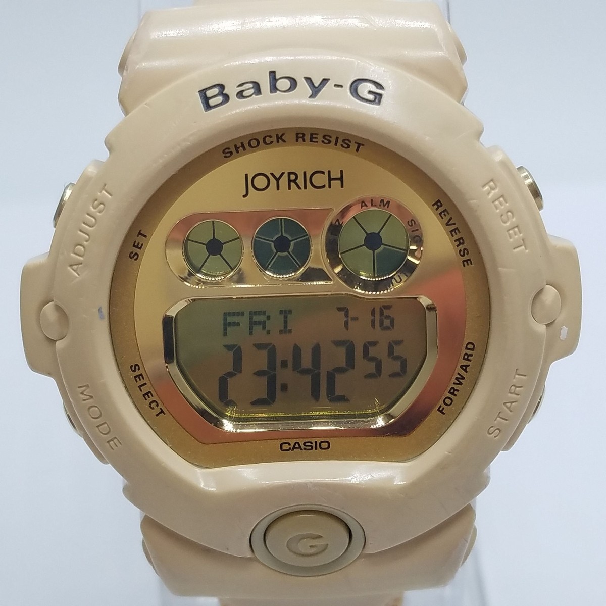 Women's Casio Baby-G 41mm WR 20BAR Joyrich Shock Resist Stainless