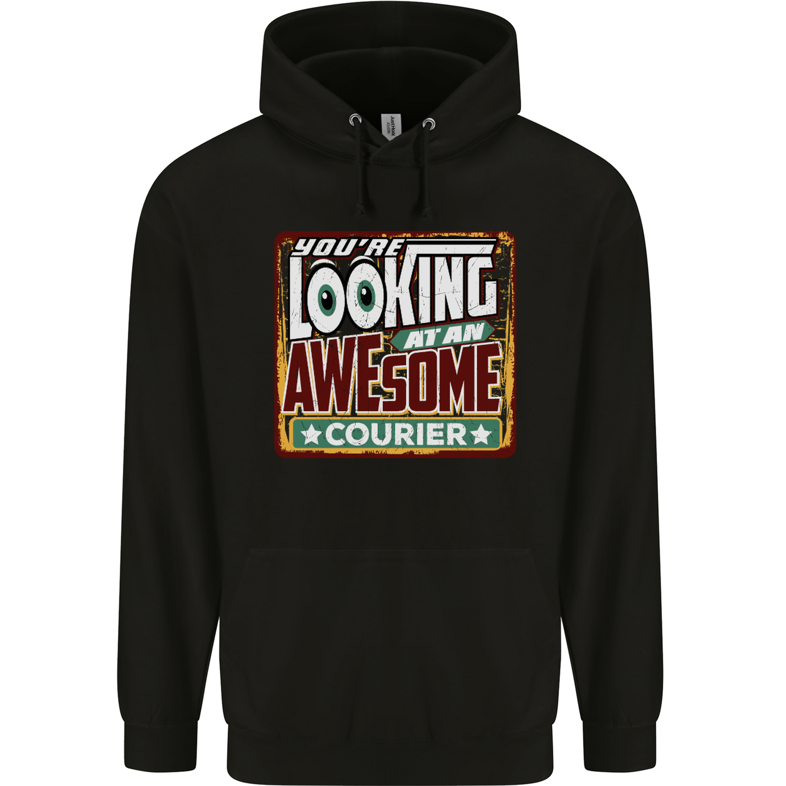 Youre Looking at an Awesome Courier Mens 80% Cotton Hoodie