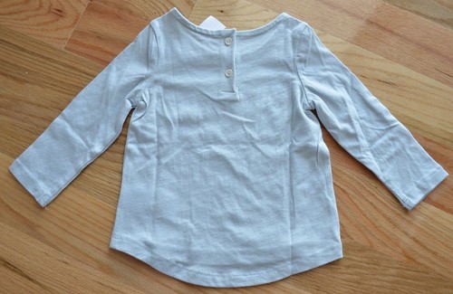 New Authentic GAP Kids Baby Glittery Logo Shirt Light Blue (12-18-24,2,3,4,5) - Picture 2 of 2