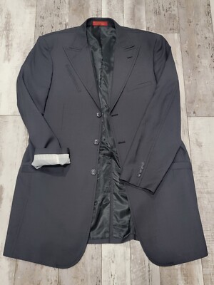 44L Men's Rod Lavi Blazer Grey Super 120s 100% Wool Sport Coat