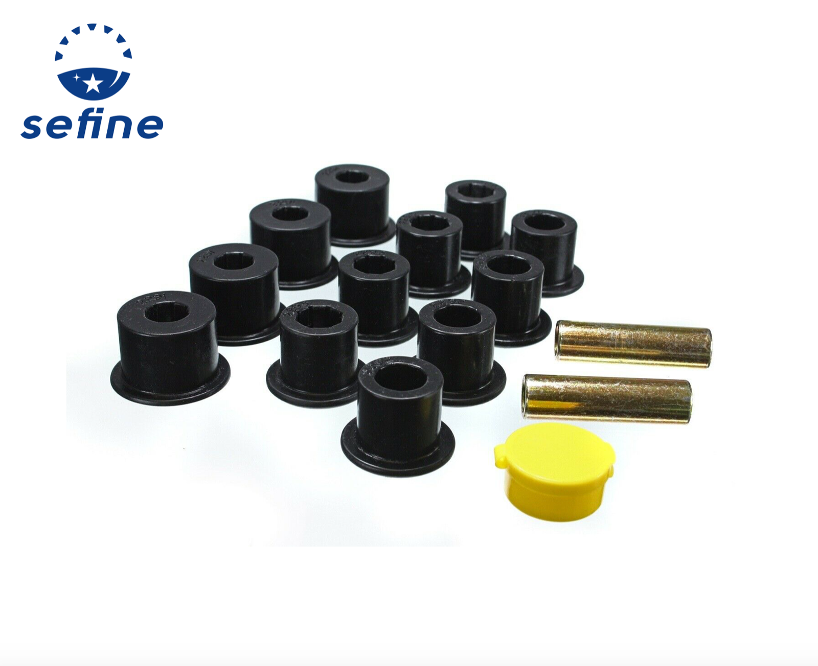 Energy Suspension Leaf Spring Bushing Set Black Front/Rear For 8697