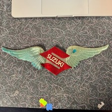 SUZUKI VINTAGE 1970's MOTORCYCLE SEW ON JACKET PATCH -NICE 3.75" x 12"