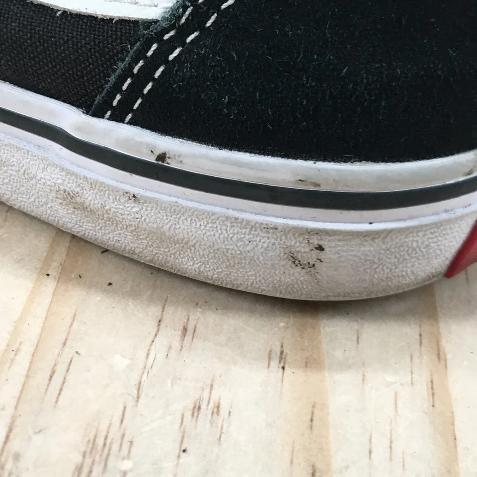 Vans Zapatos Juveniles 7 Old Skool Zapatillas de Monopatín Negras Con Cordones Parte Superior Baja 500714 Foto 4 de 4