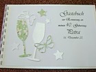 Gästebuch Geburtstag Verlobung Party, hellgrün-creme, versch. Motive, A5 quer