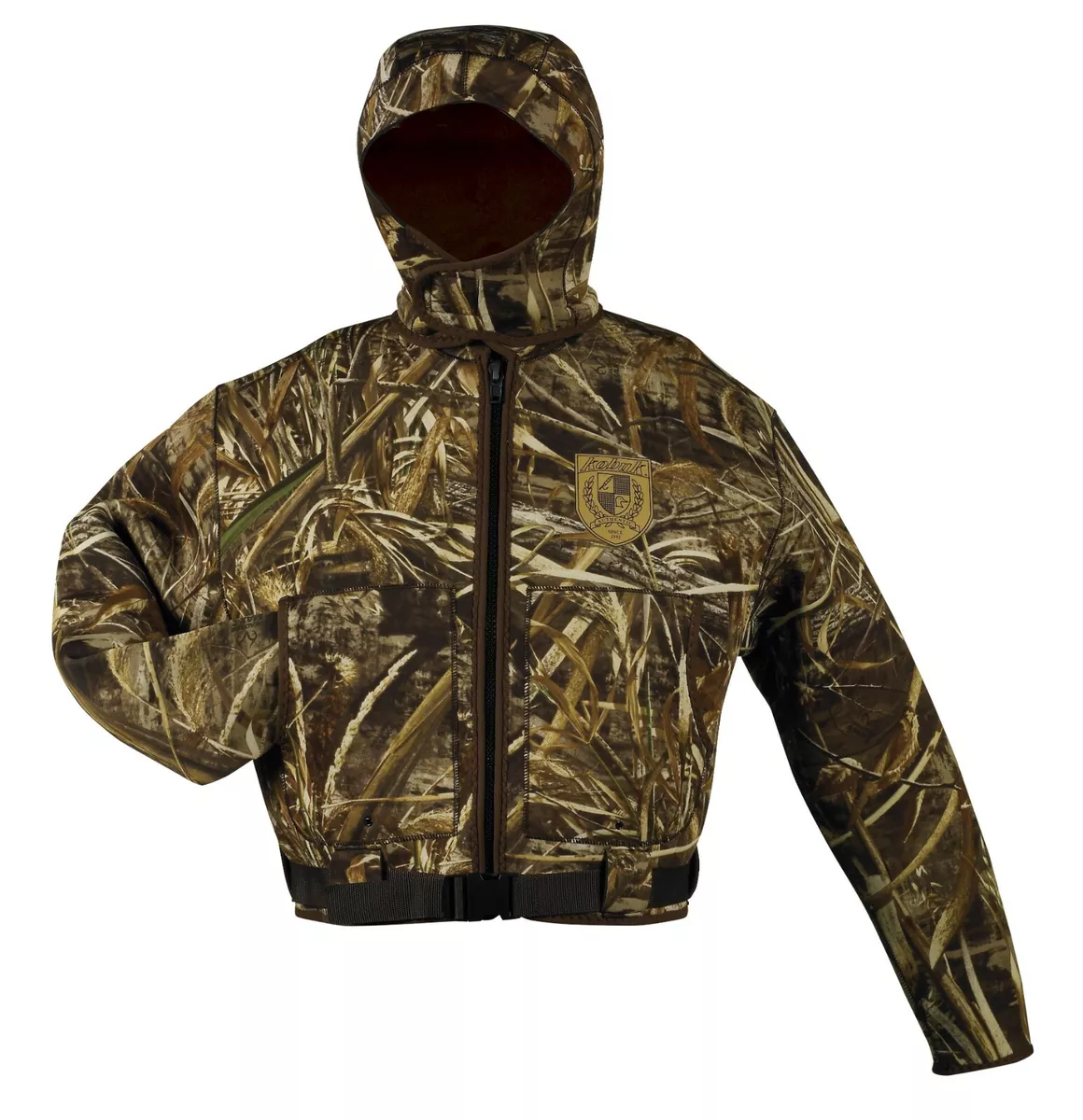 Men's 3mm Neoprene Hunting Fishing Wading Jacket Realtree Max 5