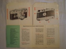 VINTAGE 1960's LEICA M3 ERNST LEITZ GMBH WETZLAR GERMANY INSTRUCTIONS PAMPHLET